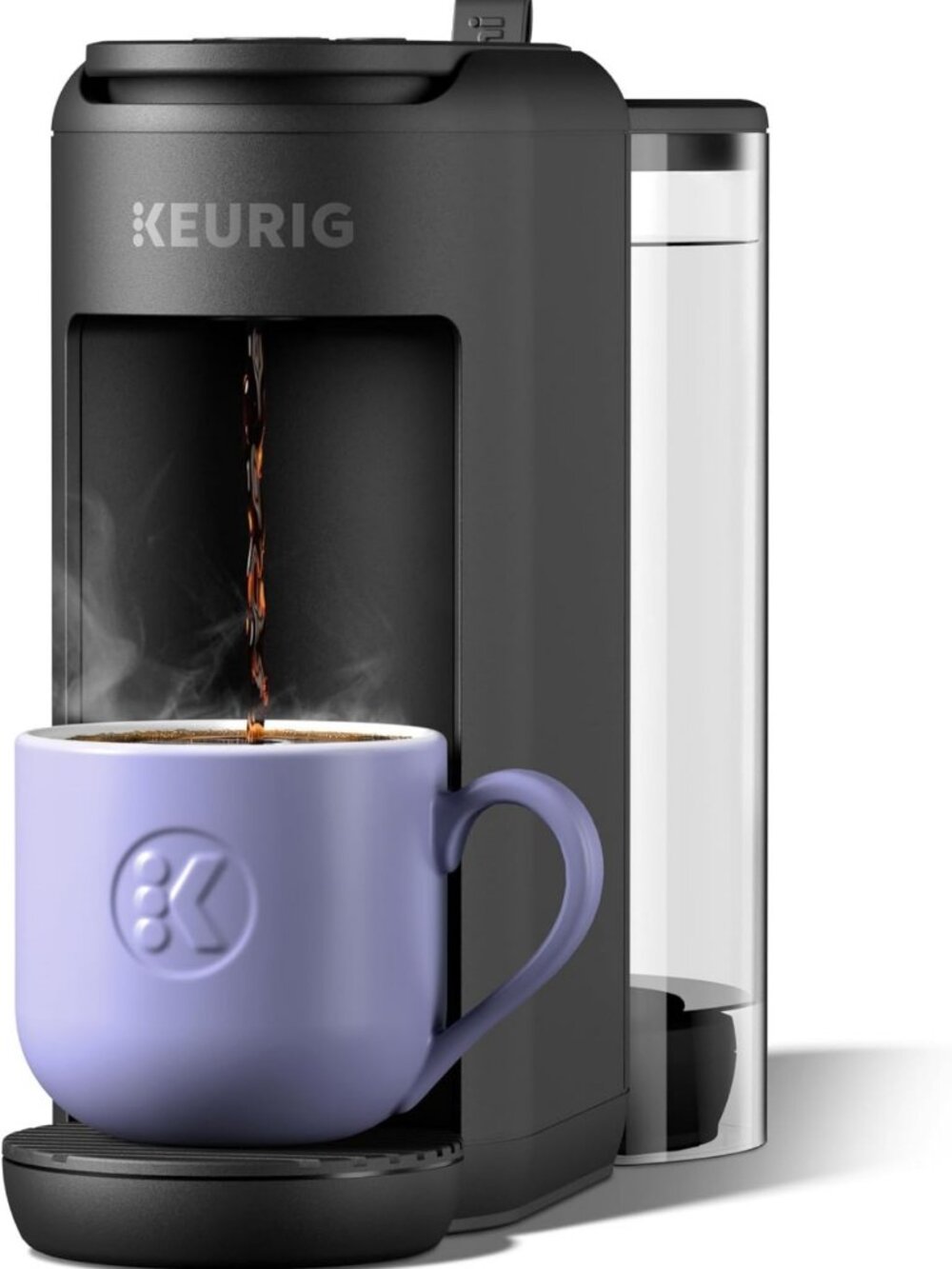 Compact Single-Serve Coffee Maker, K-Cup Pod Compatible, Matte Black Finish
